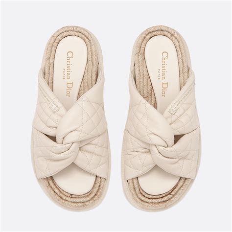 dtwist slide dior|Dtwist Slide White Cannage Lambskin .